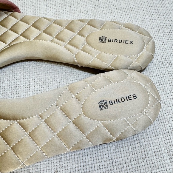 BIRDIES The Sparrow Blush Pink Fringe Slides Sandals Size 11 - Picture 10 of 16